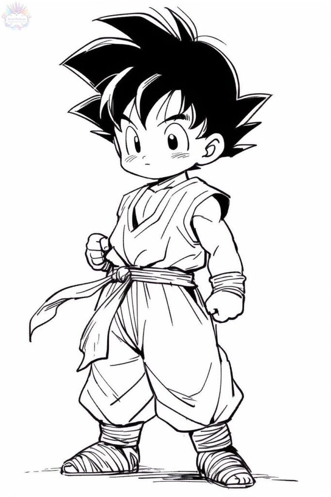 Goku Para Colorir