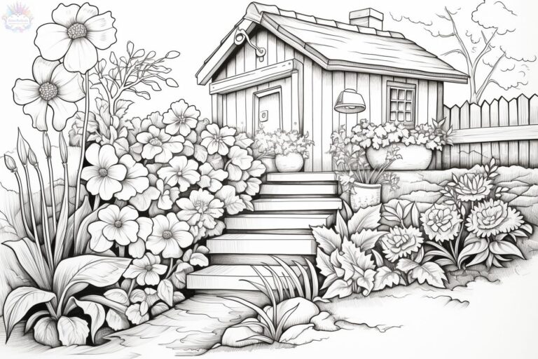 Jardim Para Colorir - Dezenas de Desenhos Para Imprimir e Pintar