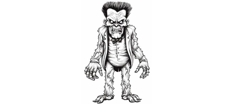 Desenho de Cara de Frankenstein para Colorir - Colorir.com