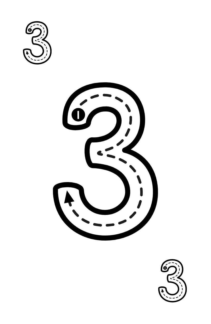 Número 3 para imprimir e colorir  Números para imprimir, Numeros para  colorir, Números