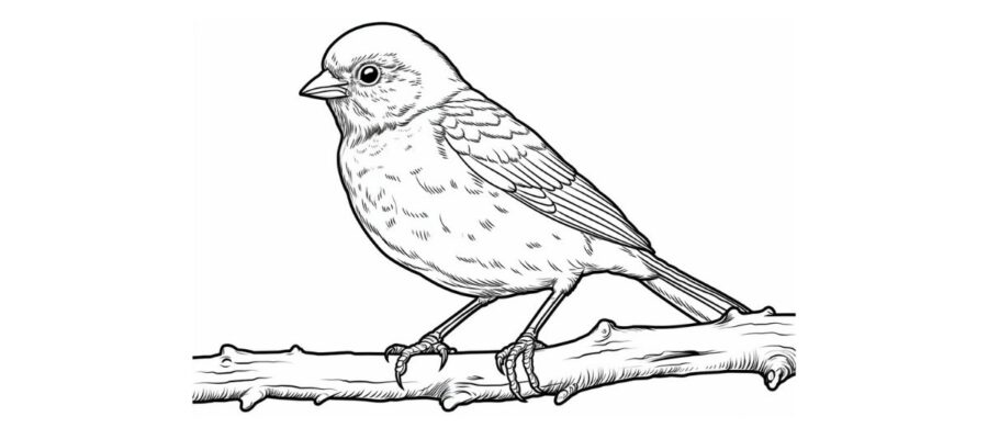 Desenhos para colorir de desenho de um pássaro para colorir online