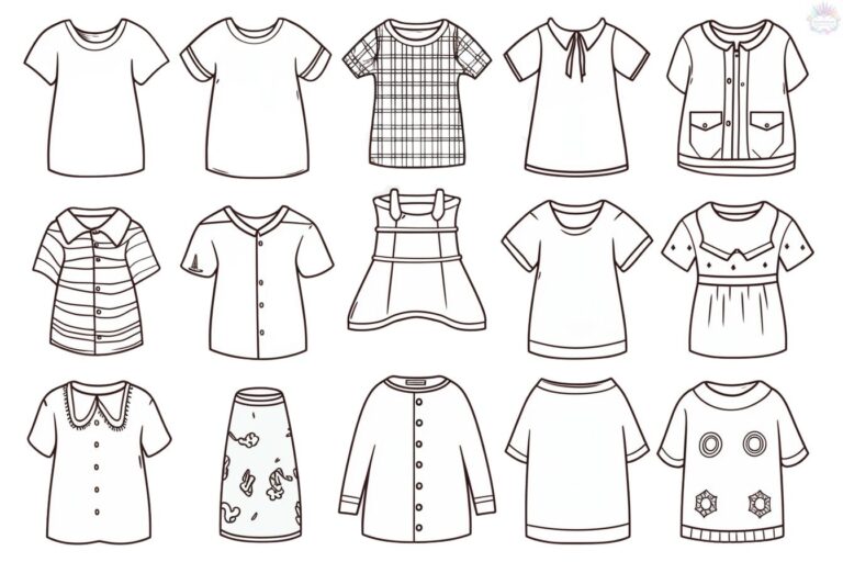 Roupa Para Colorir + De 60 Desenhos Para Imprimir e Pintar