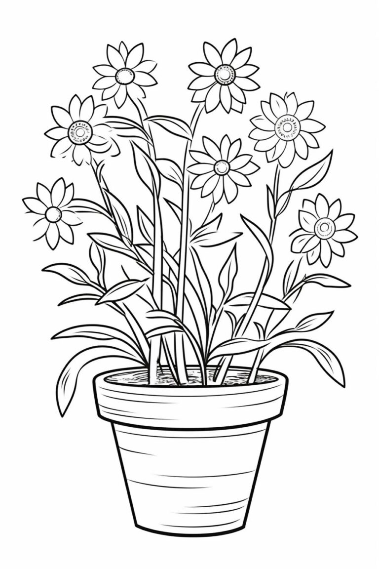 Vaso de Flor Para Colorir + De 20 Desenhos Para Imprimir e Pintar