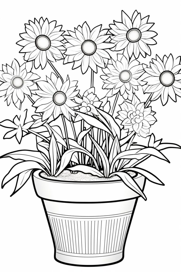 Vaso de Flor Para Colorir + De 20 Desenhos Para Imprimir e Pintar