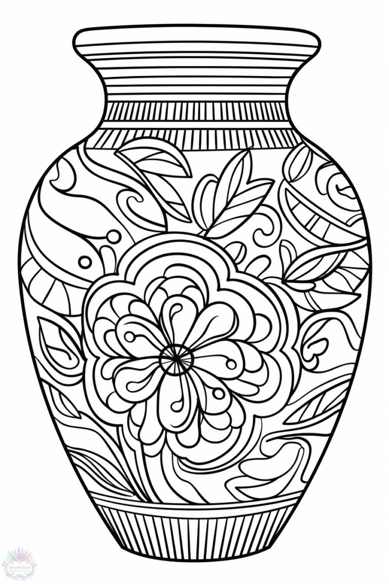 Vaso Para Colorir + De 50 Desenhos Para Imprimir e Pintar
