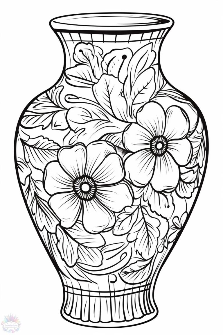 Vaso Para Colorir + De 50 Desenhos Para Imprimir e Pintar