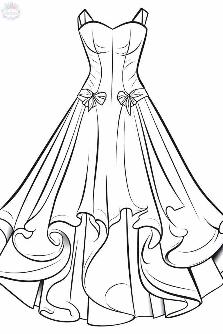 Vestido Para Colorir + De 90 Desenhos Para Imprimir e Pintar