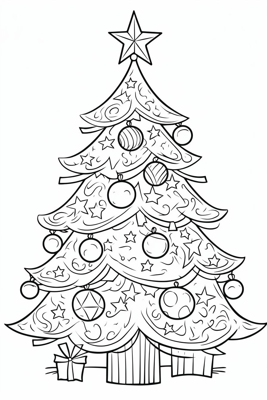 Árvores de Natal Para Colorir - Vários Desenhos Para Pintar