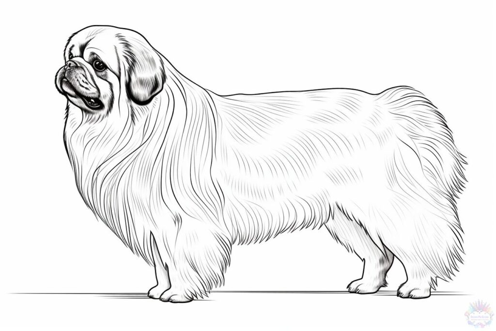 Desenho Para Colorir Cachorro Pequinês