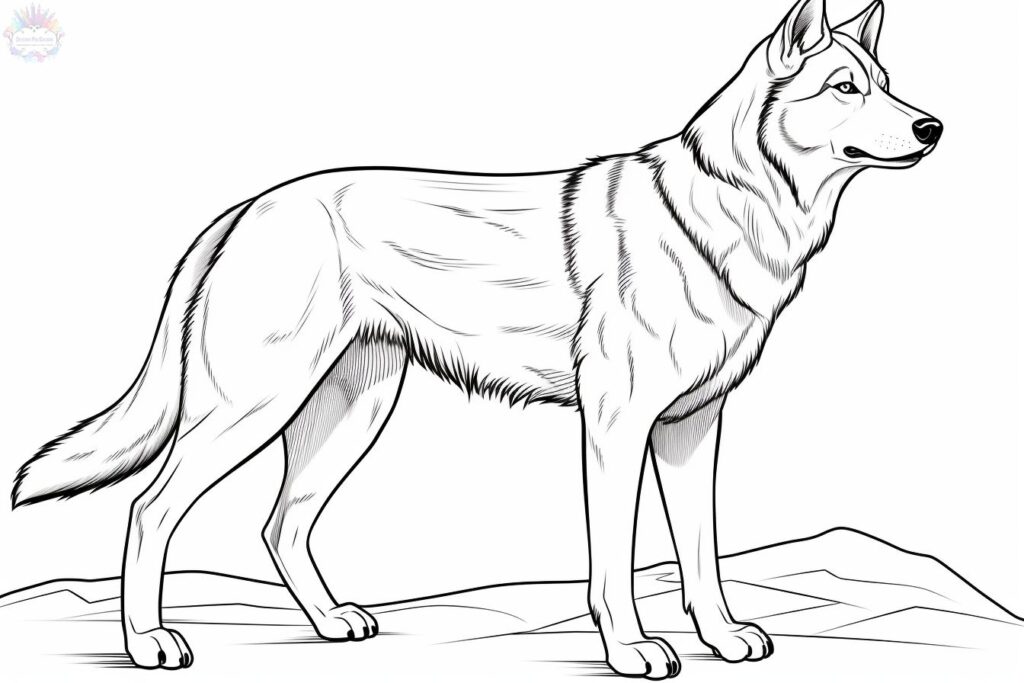 Desenho Para Colorir Cachorro Husky Siberiano