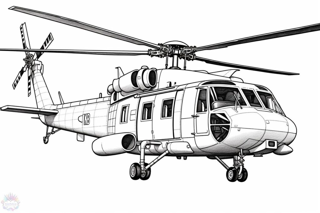 Helicóptero Para Colorir