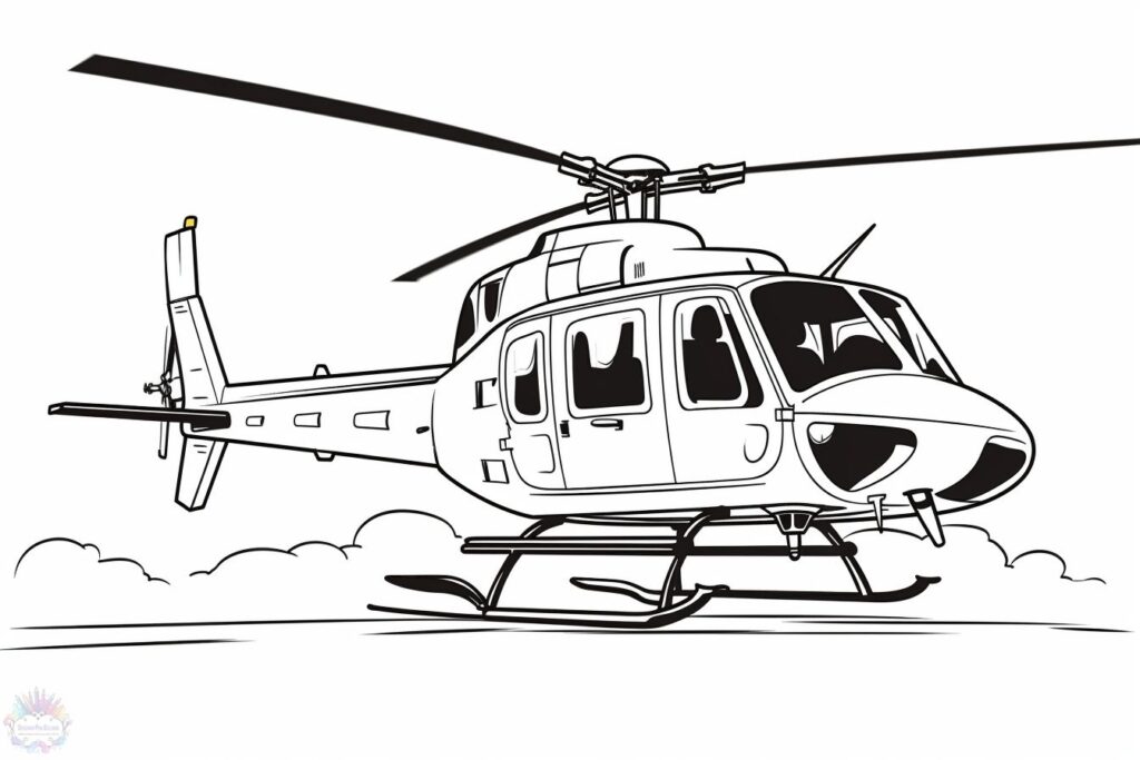 Helicóptero Para Colorir