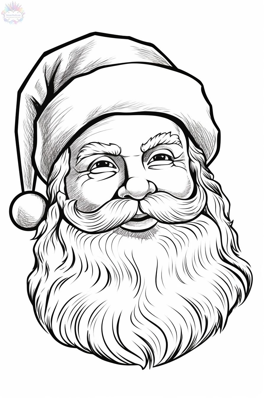 Desenhos do Papai Noel para Imprimir e Colorir