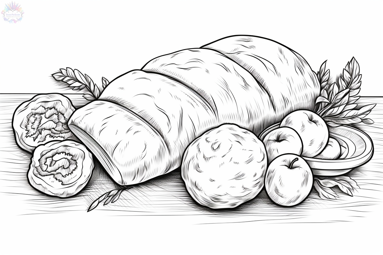 Bread Coloring Pages