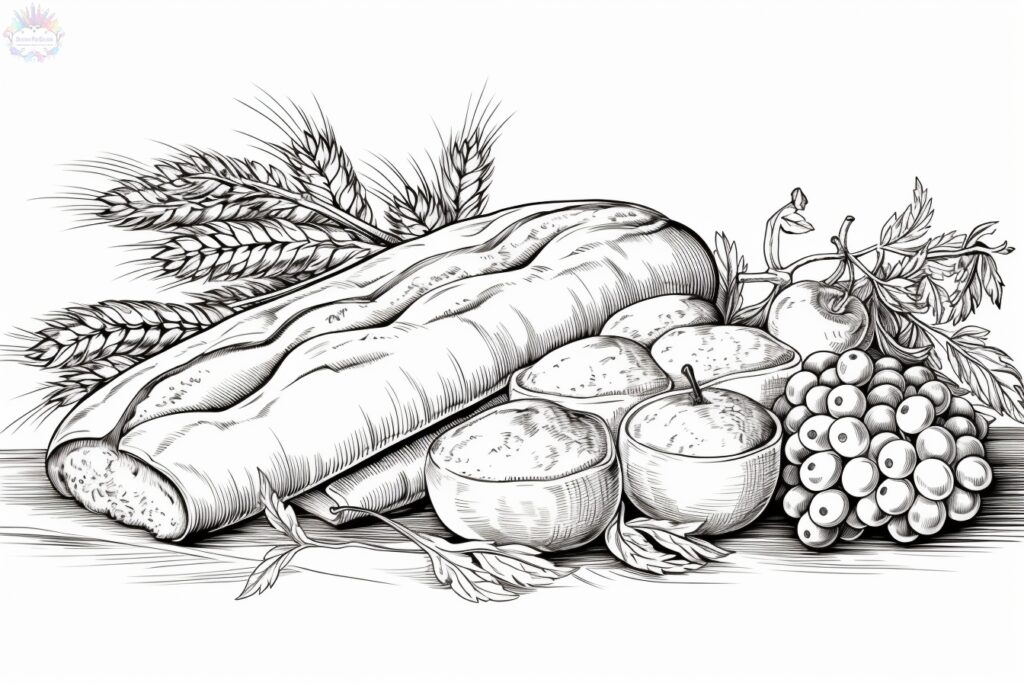 Bread Coloring Pages