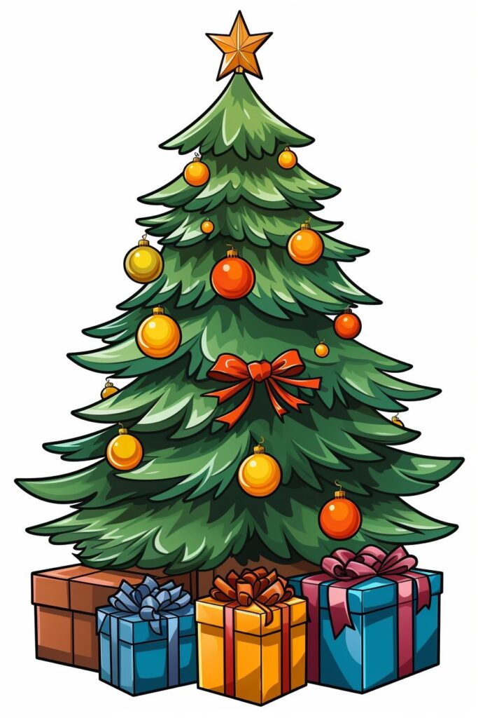 Desenho de Árvore de Natal