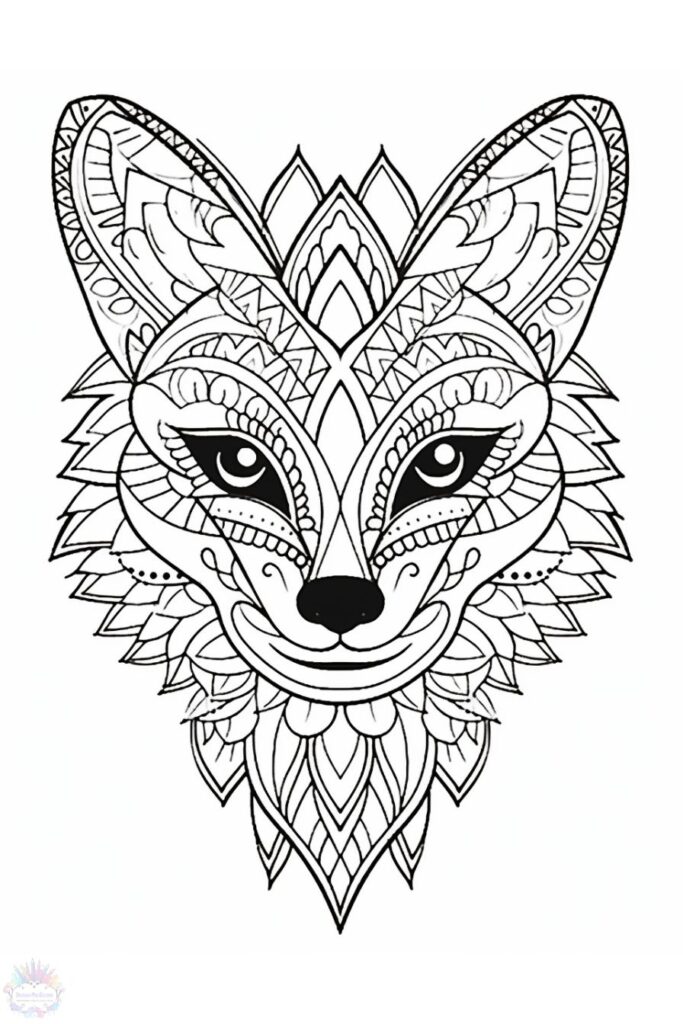 Desenhos para colorir de Raposas para imprimir e colorir - Raposas -  Coloring Pages for Adults
