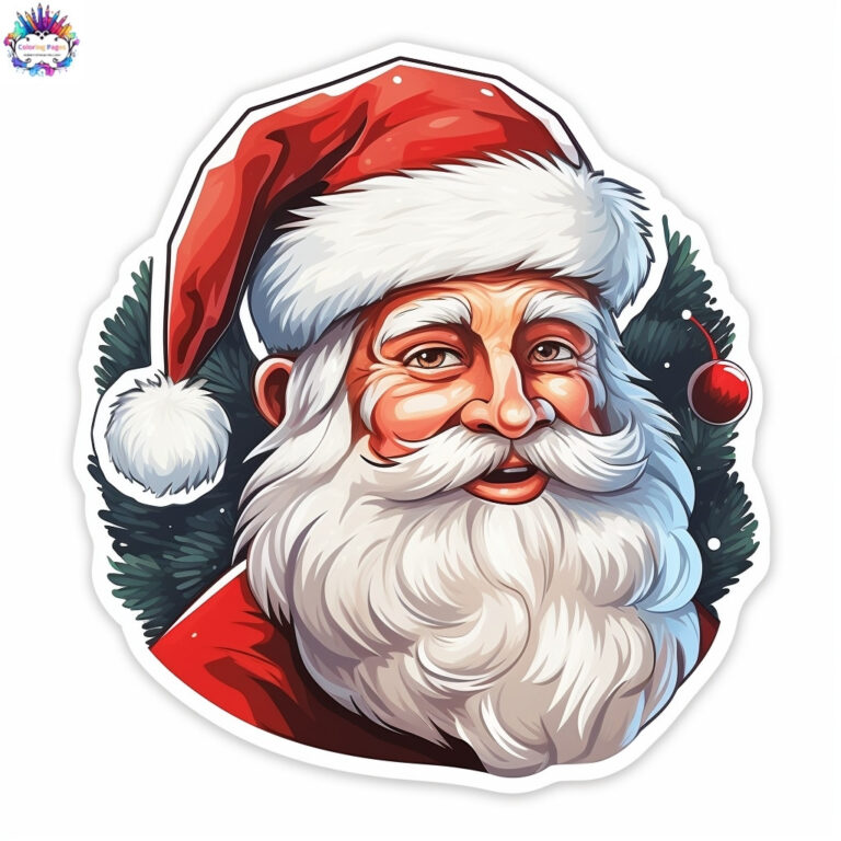 Adesivo Para Imprimir de Papai Noel