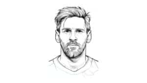 Jogador Messi Para Colorir