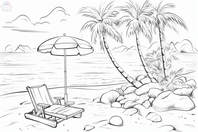 Praia Para Colorir + De 40 Desenhos Para Imprimir e Pintar