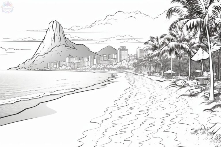 Praia Para Colorir + De 40 Desenhos Para Imprimir e Pintar