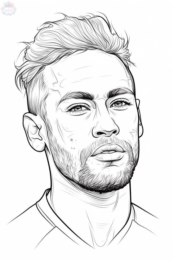 Desenho do Neymar Para Colorir