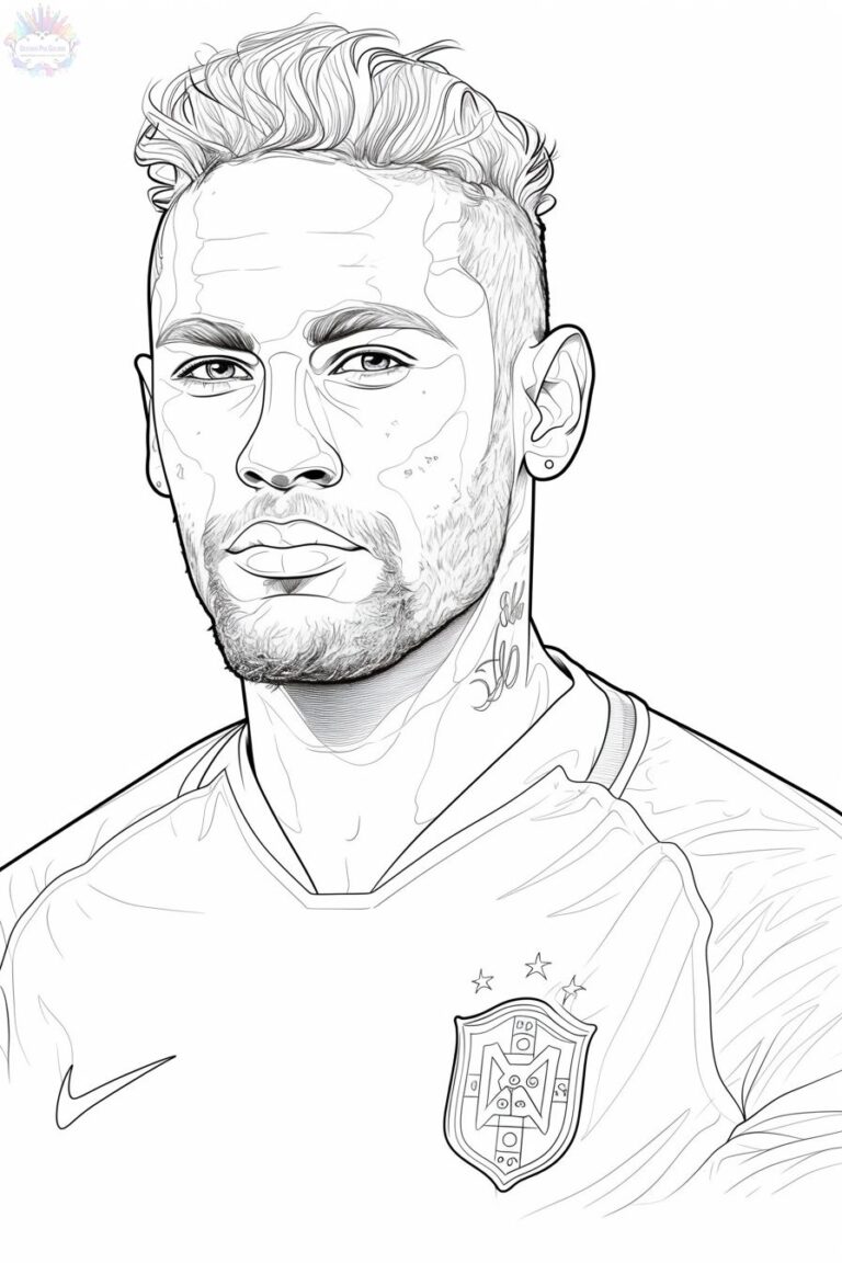 Desenho do Neymar Para Colorir - Baixe, Imprima e Pinte!