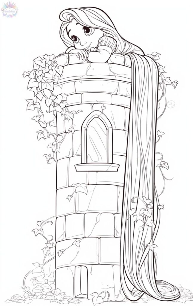 Desenho Para Colorir Princesa Rapunzel
