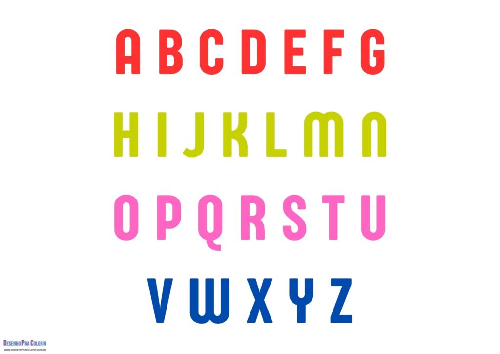 Alfabeto Para Imprimir Colorido