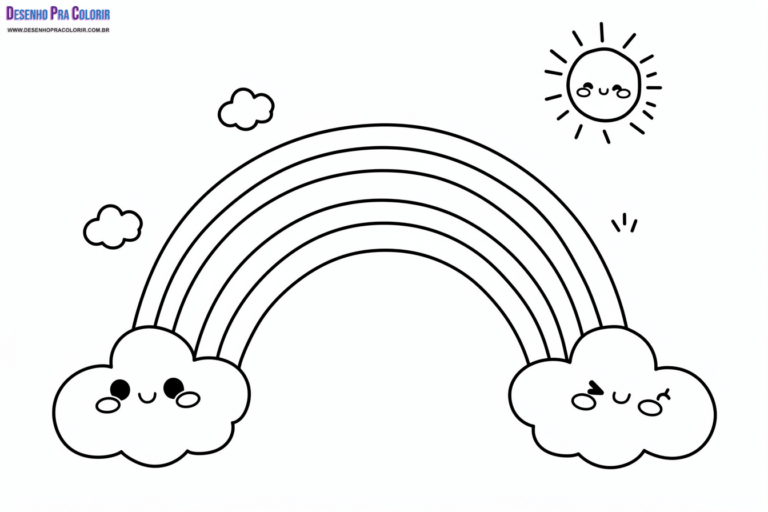 Arco-Íris Para Colorir + de 30 Desenhos Para Imprimir e Pintar