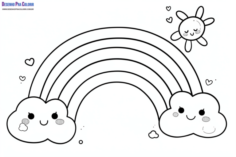 Arco-Íris Para Colorir + de 30 Desenhos Para Imprimir e Pintar