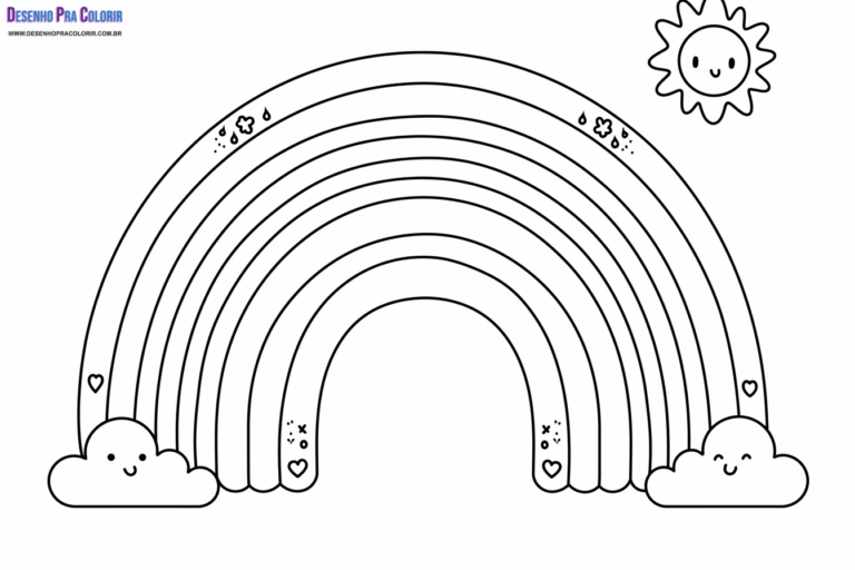 Arco-Íris Para Colorir + de 30 Desenhos Para Imprimir e Pintar