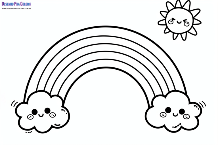 Arco-Íris Para Colorir + de 30 Desenhos Para Imprimir e Pintar