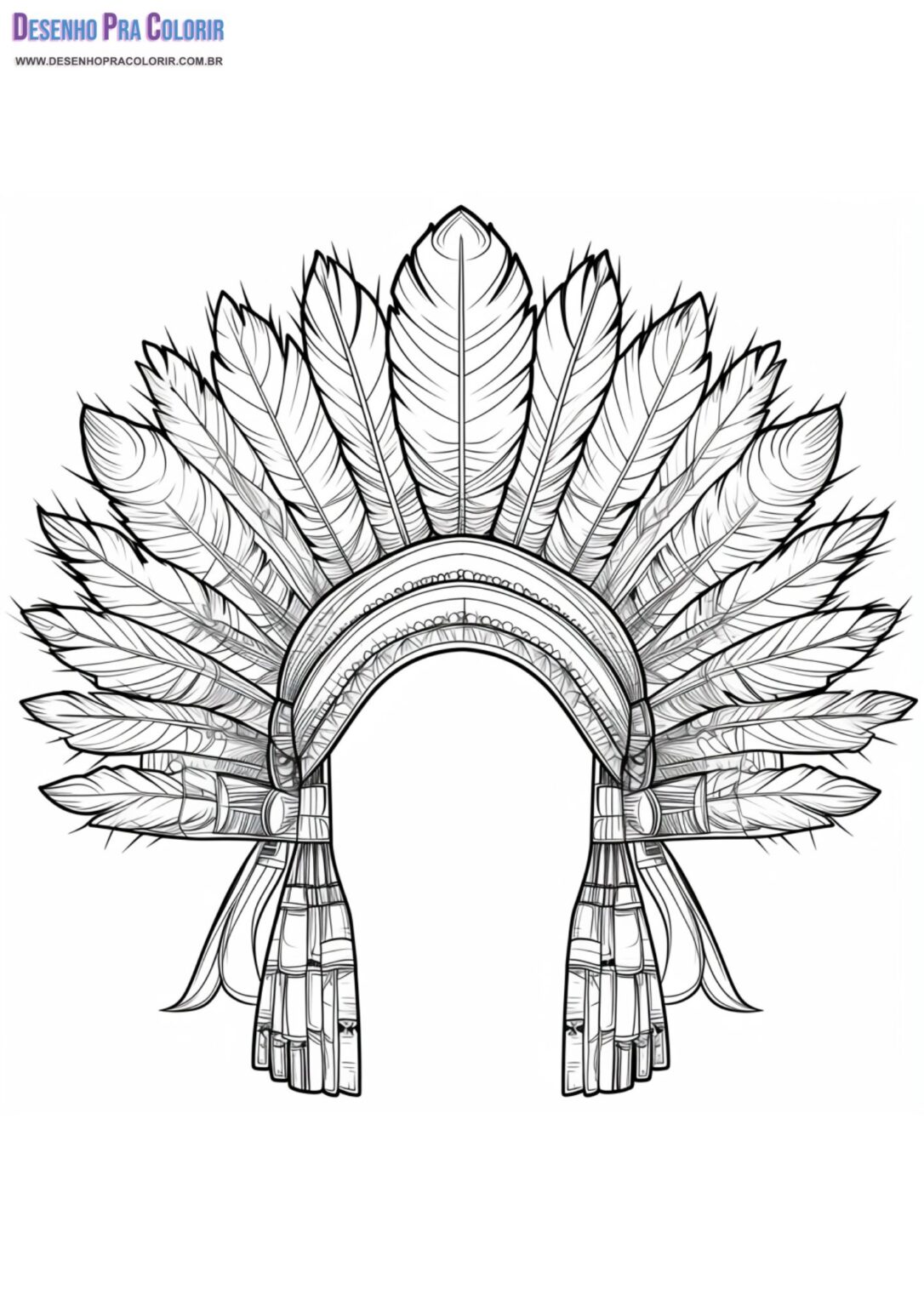 Cocar de Índio Para Colorir + De 35 Desenhos Para Imprimir