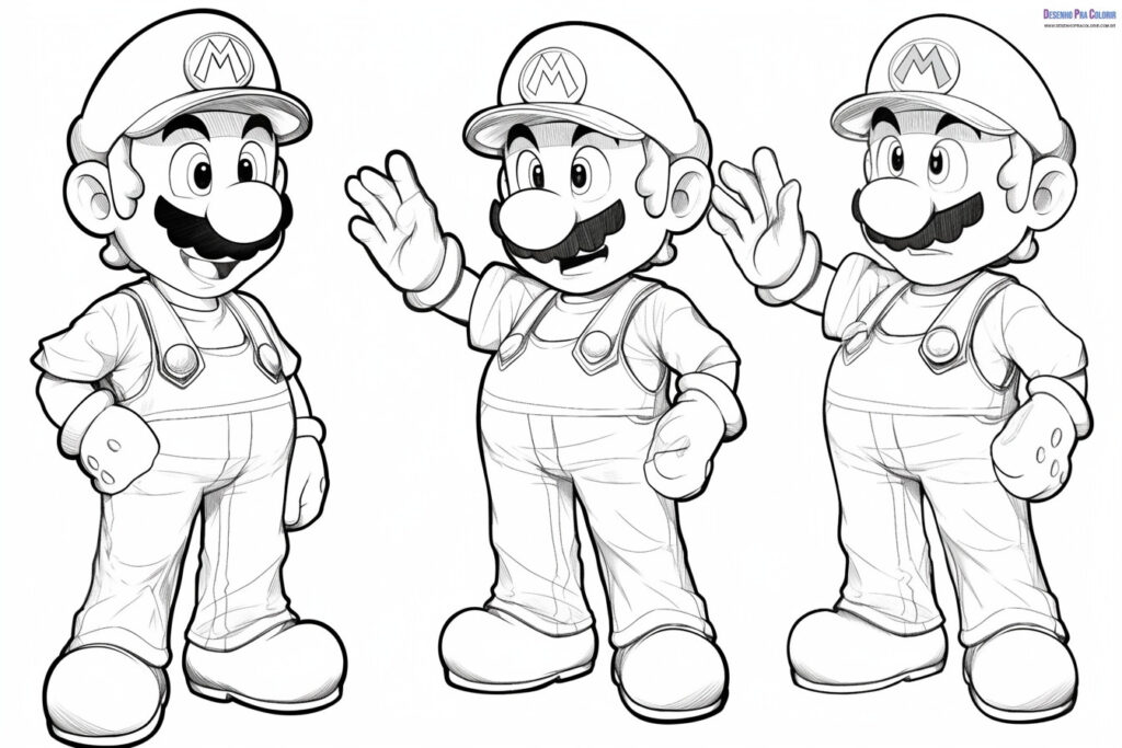 Mario Bros Para Colorir