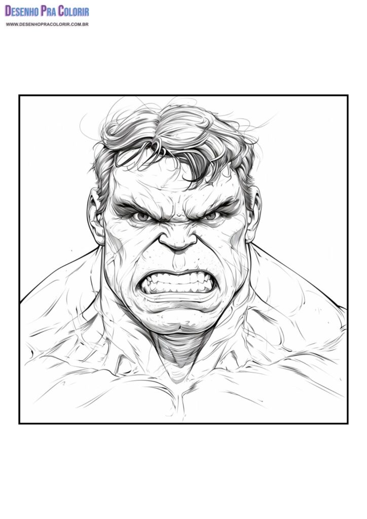 Hulk Para Colorir