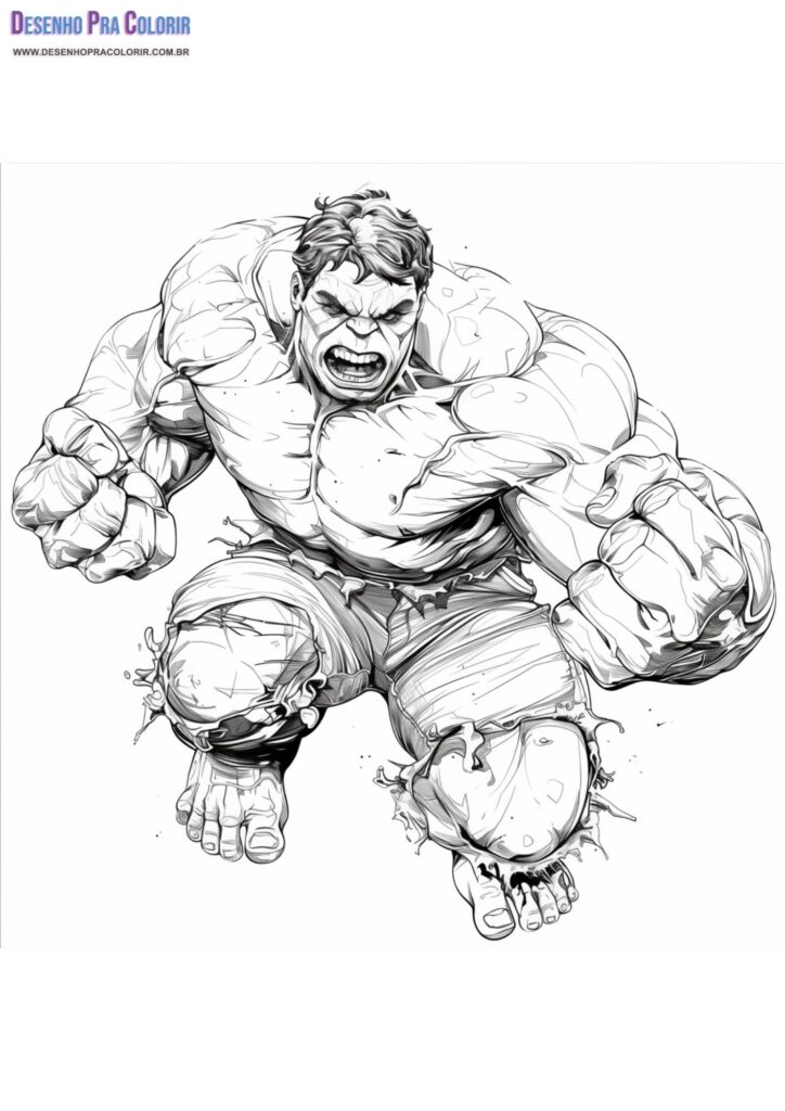 Hulk Para Colorir