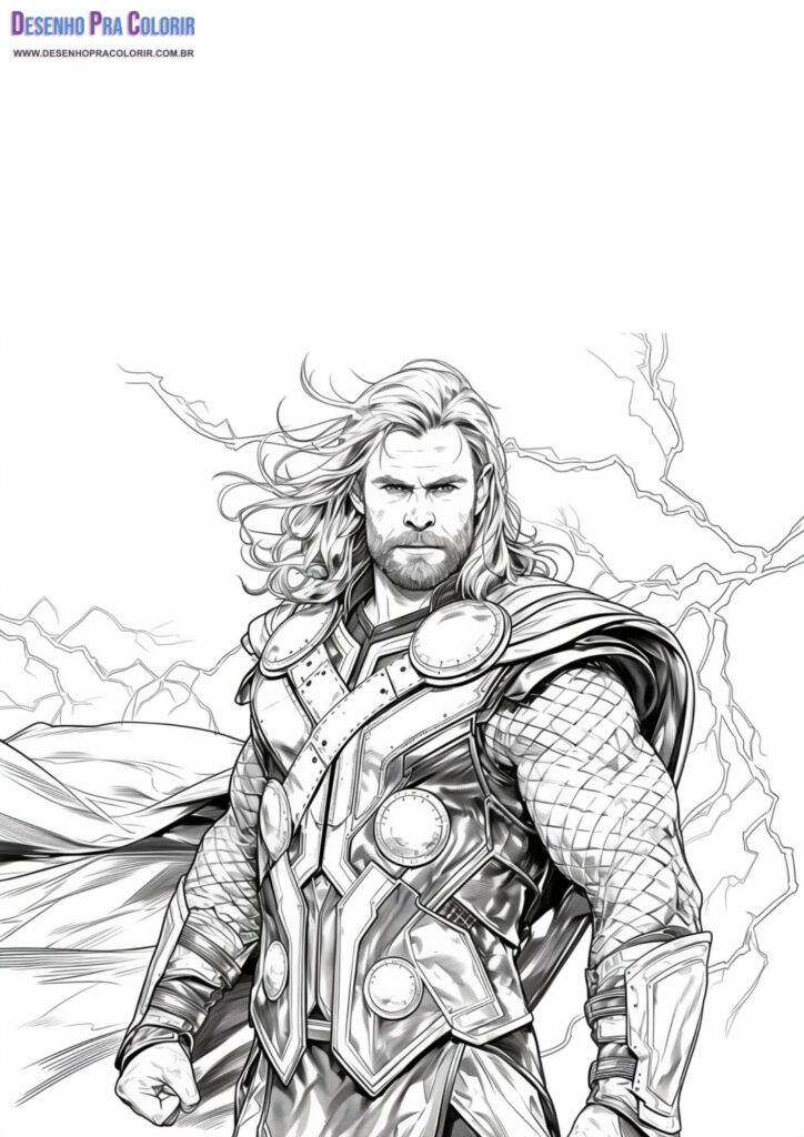 Thor Para Colorir