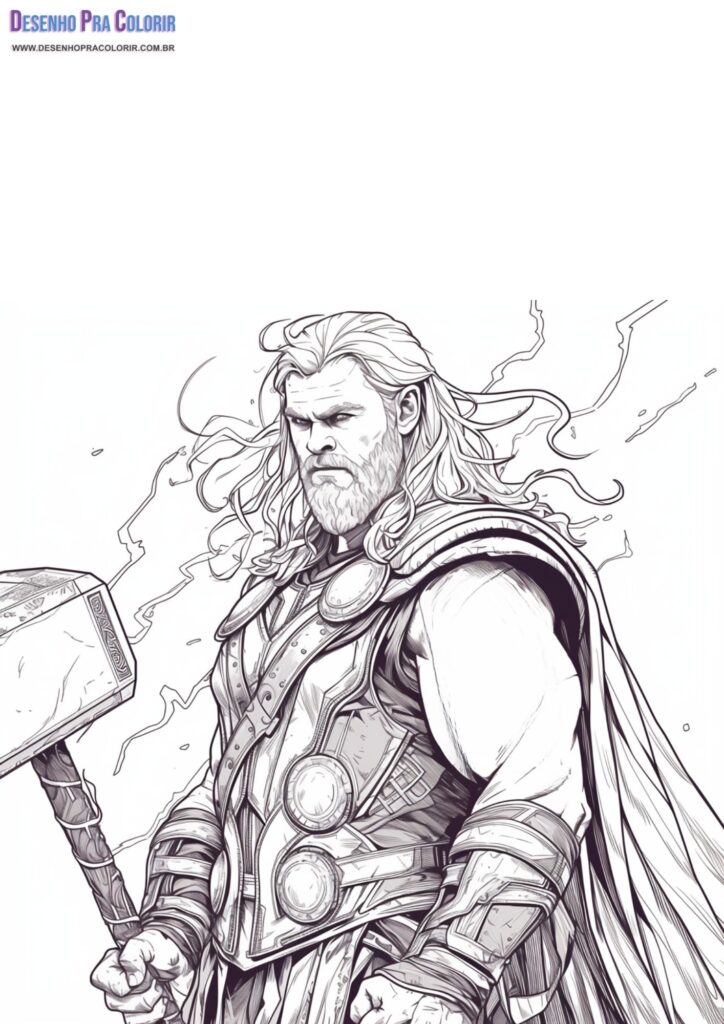 Thor Para Colorir