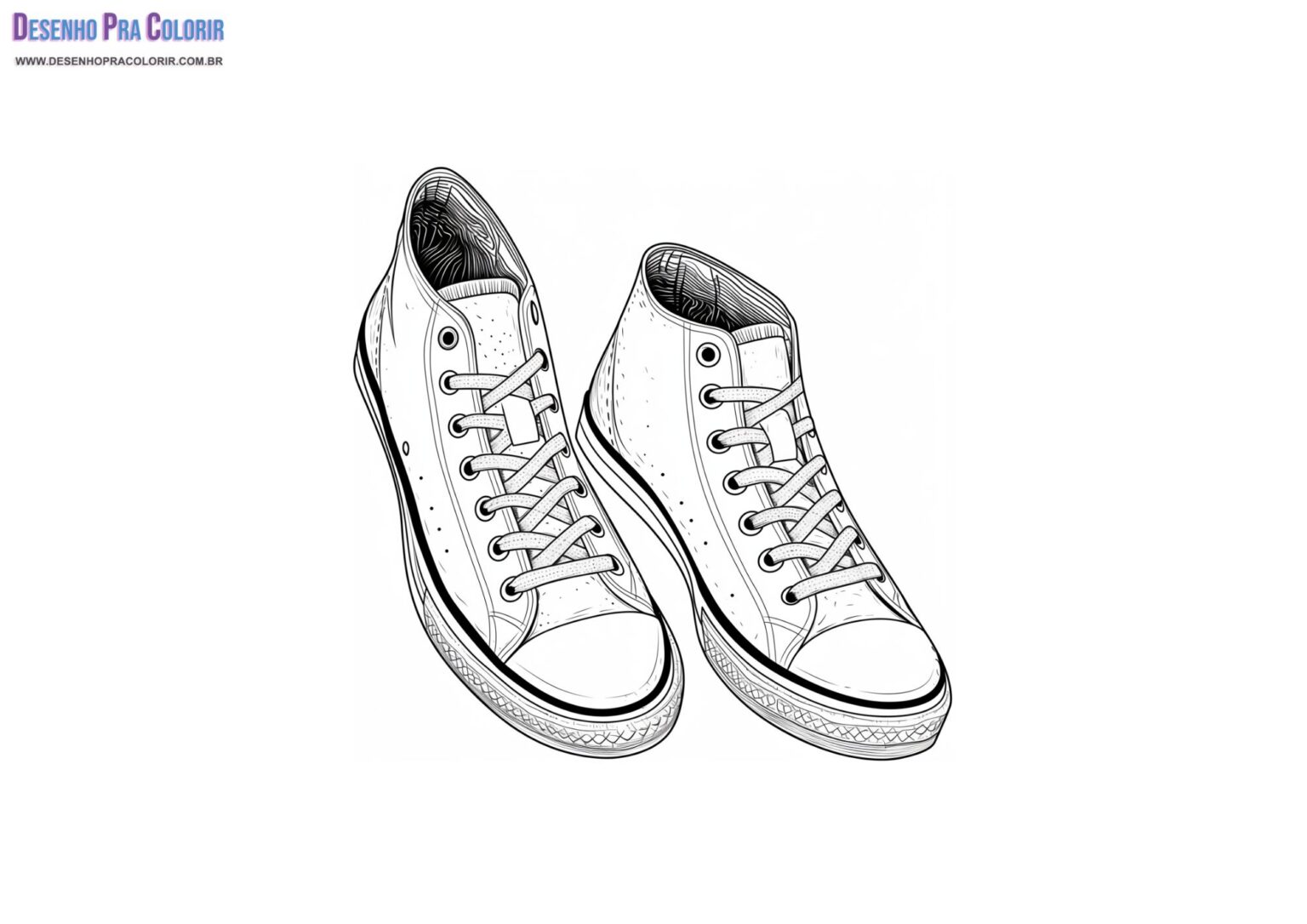 Sapatos Para Colorir + De 40 Desenhos Para Imprimir e Pintar