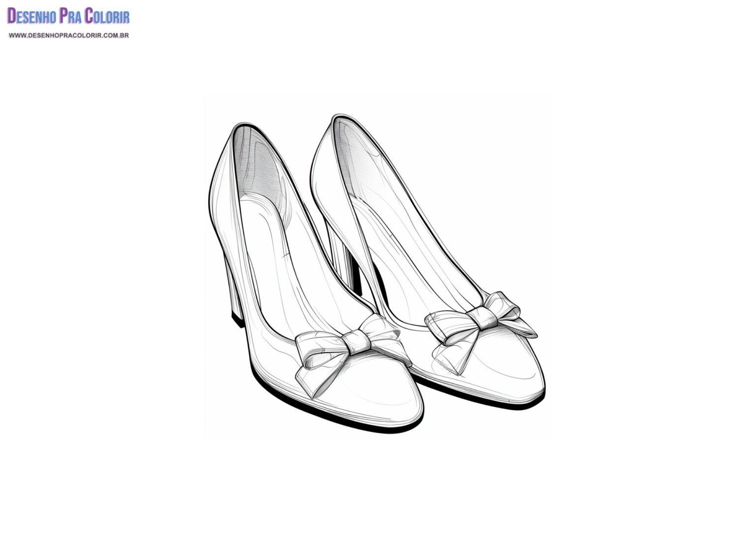 Sapatos Para Colorir + De 40 Desenhos Para Imprimir e Pintar