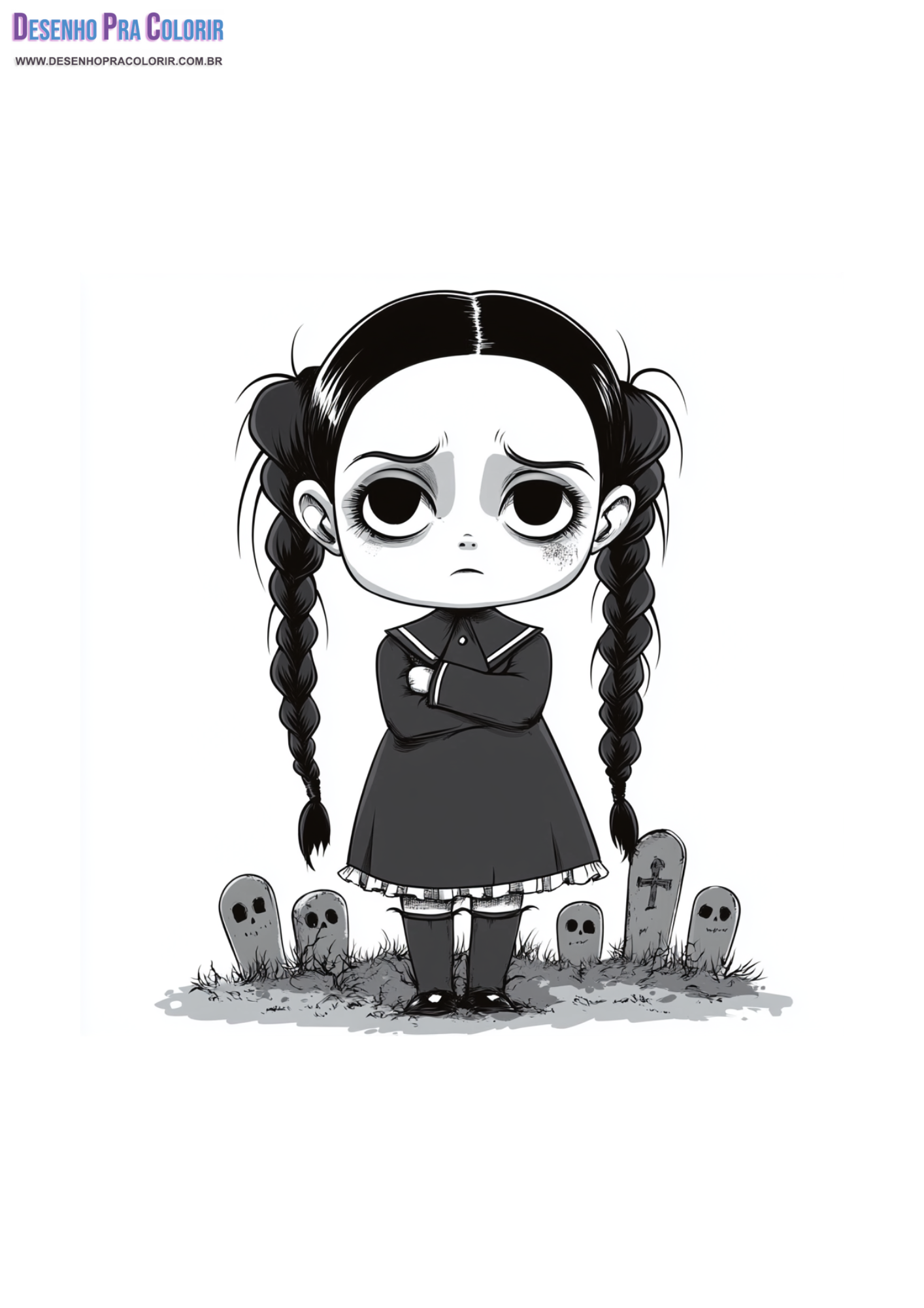 Wandinha Desenho PNG - Baixe Grátis!