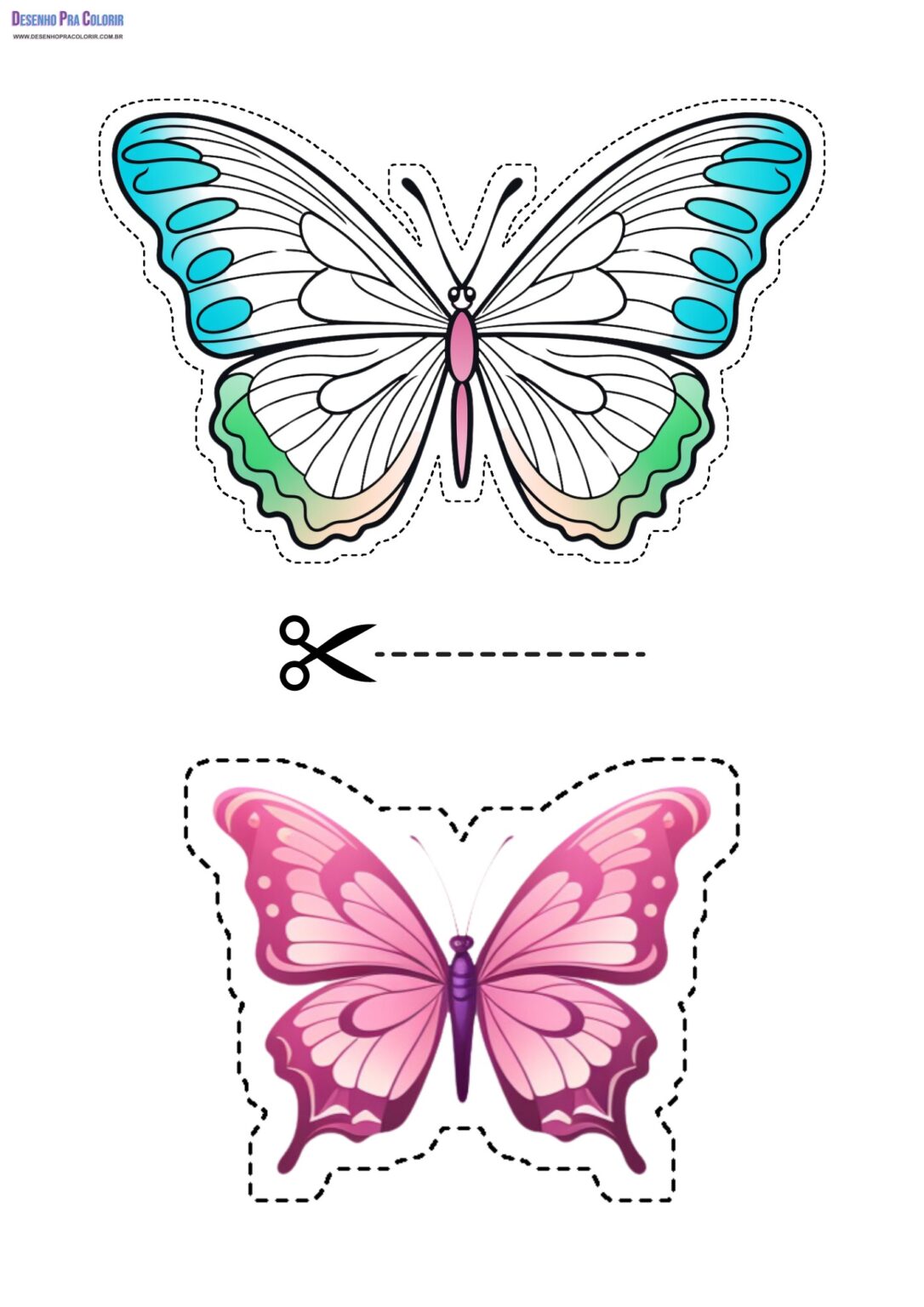 Borboleta Para Imprimir e Recortar - Escolha o Seu Desenho
