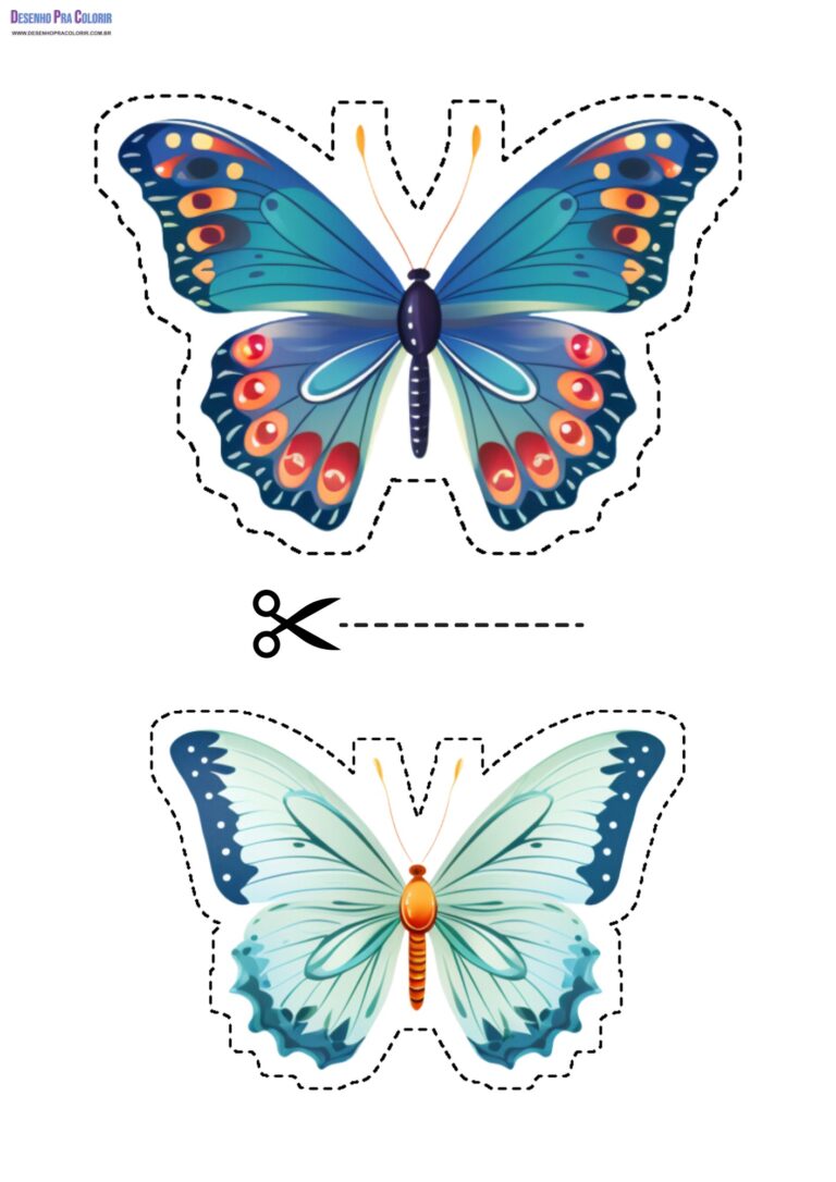 Borboleta Para Imprimir e Recortar - Escolha o Seu Desenho