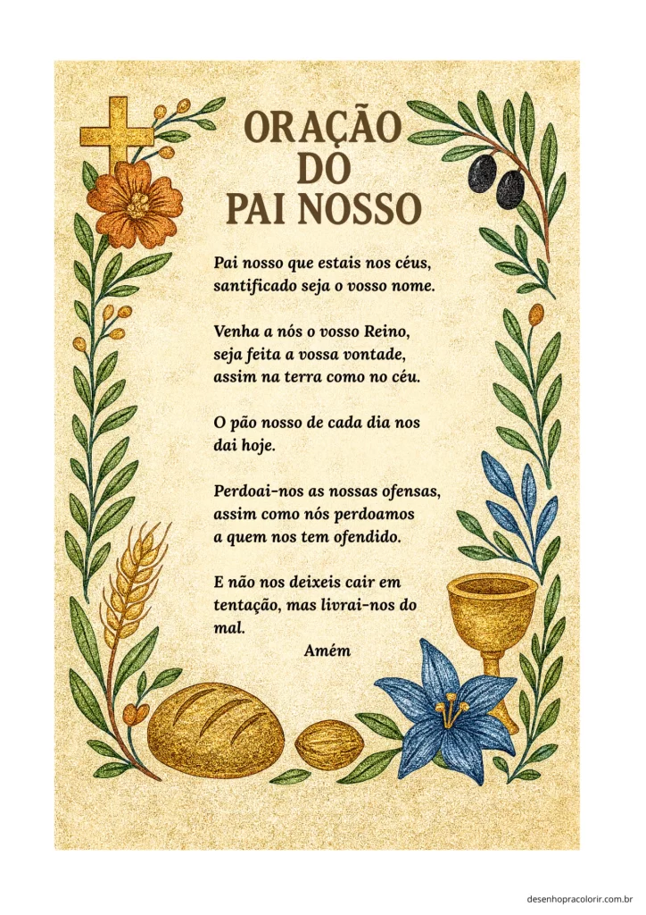 Oração Do Pai Nosso Para Imprimir